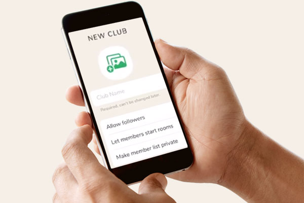 Clubhouse update: create clubs directly in the app